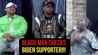 Black MAN CHECKS BLACK Woman Biden Voter For COMPLAINING About Illegals In Chicago