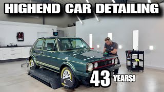 VW Golf 1 GTI PIRELLI || First Full Detail in 43 Years || Wash, Polish, Coating || PS Car Garage