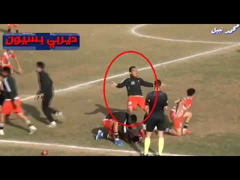 شاهد اشارات غريبة خلال ديربي بسيون كرة قدم من محمد نبيل لقناة موقع ايجيبت سكور
