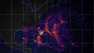 Atlantic hurricane animated heat map during development