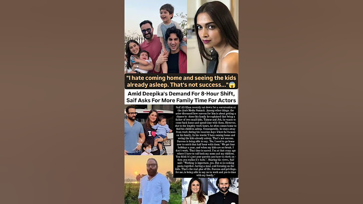 Saif ali khan asks for  more family time amid Deepika padukone 8 hour shift demand #news#saifalikhan