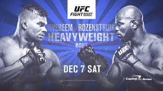 UFC WASHINGTON LIVE - OVEREEM VS ROZENSTRUIK LIVESTREAM - UFC ON ESPN 7 FULL FIGHT COMPANION