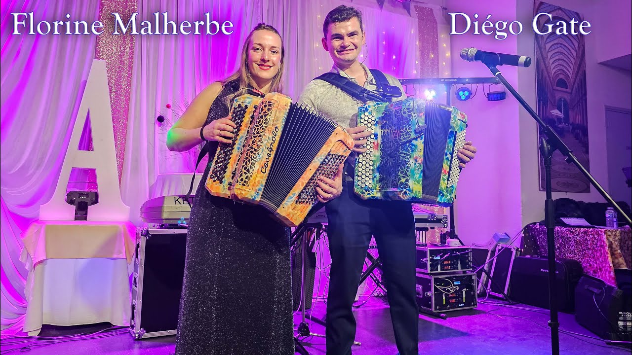 orchestre DIEGO GATTE ET FLORINE MALHERBE à Barjavelle #accordion #accordéon #frenchmusic #musette