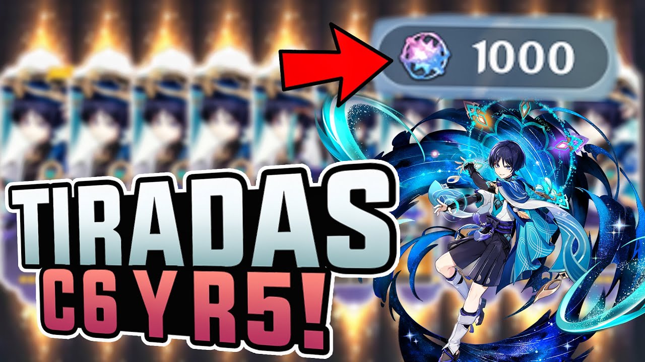  1000 DESEOS LAS TIRADAS MAS RARAS A Por SCARAMOUCHE C6 Y R5 GENSHIN 