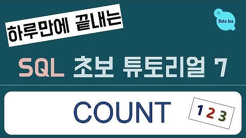 (하루만에 끝내는) 실전을 위한 SQL 무료 강의 - 7. Count