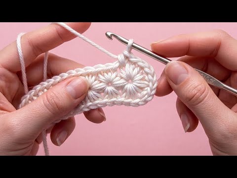 THE CUTEST AND EASIEST STITCH YOU'LL LEARN TODAY! 🩷 IDEAL FOR BLANKETS AND GARMENTS! 🥰