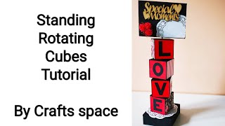 Photo Rotating Cubes Tutorial | Valentine Day Card Ideas | Room/Home Decor Ideas | By Crafts Space
