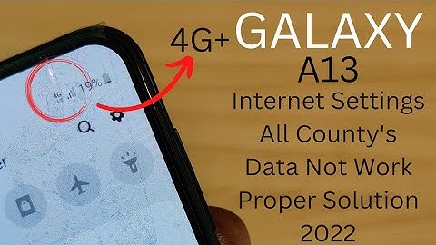 Galaxy A13 Internet Settings Fix Data Speed | Network Not Work Solution Samsung