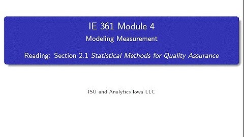 Statistical Process Improvement Module 4