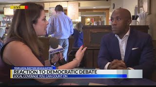 Local reaction to Democratic debate night one