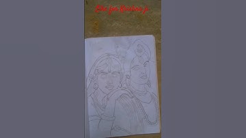 Krishna ji Drawing 😍#art #shorts #artreveal #krishna #artist #virlshort