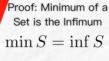 Proof: Minimum of a Set is the Infimum | Real Analysis