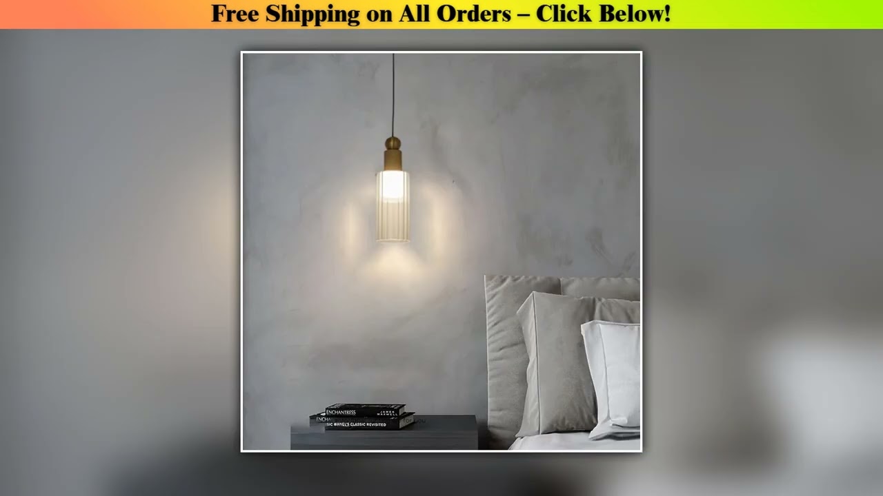 Modern Copper Glass Pendant Light Restaurant Bar Bedroom Lamp 3 Changeable Cord Adjustable