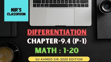 DIFFERENTIATION- HSC  |  Math 1st Paper  Chapter-9.4 (Part-1)  |  Math No 1-20  |   NIR