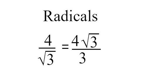 Pre-Calc 11 - 607 - Radicals - Rationalizing the Denominator