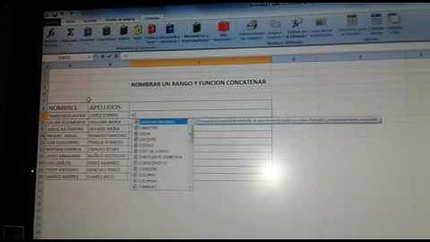 DEFINIR UN RANGO Y LA FUNCION CONCATENAR