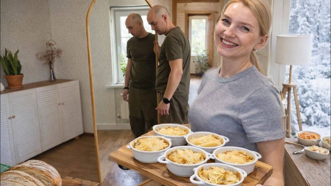 ОБУСТРАИВАЕМ НАШ ДЕРЕВЕНСКИЙ ДОМ/ПОВЕСИЛИ БОЛЬШОЕ ЗЕРКАЛО И ПОКРАСИЛИ ПОТОЛОК/ПЕЧЁМ ХЛЕБ И ЖУЛЬЕН