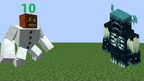 10 Mutant Snow Golems Vs Warden | Minecraft mob battle | Minecraft arena