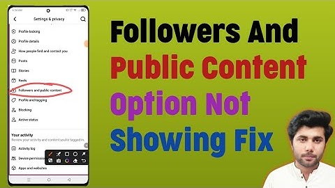 Facebook followers and public content option not showing fix | followers and public content not show