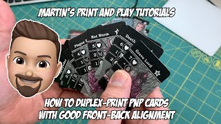 How To Make Laminated Print and Play Cards with Good Front-Back Alignment