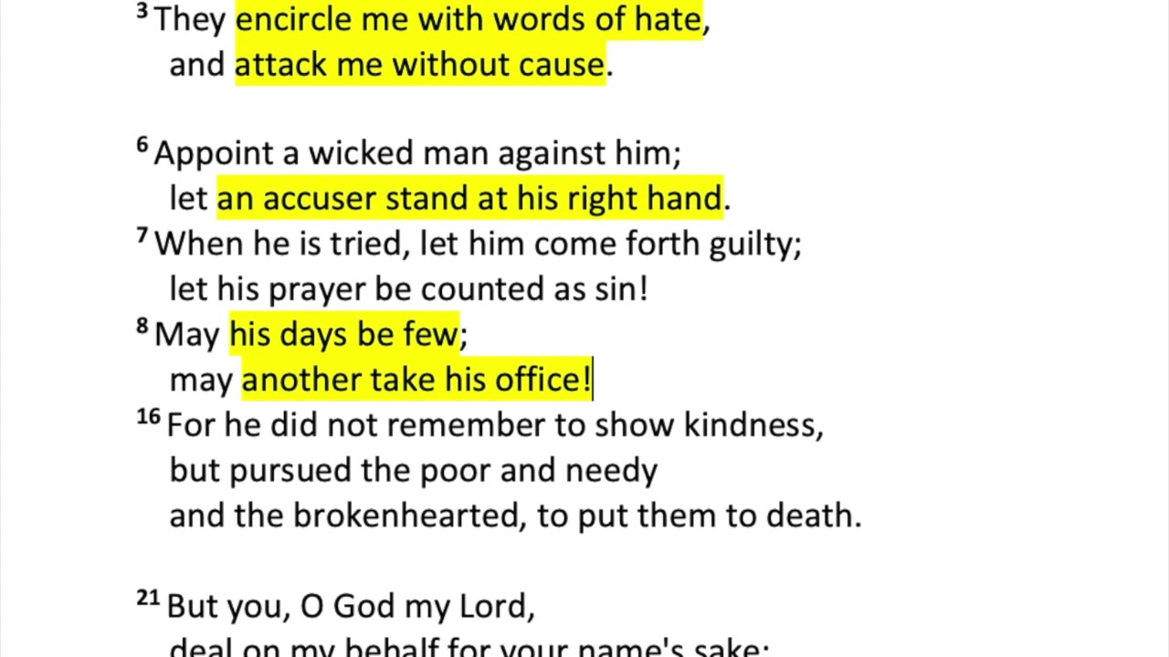 Psalm 109 YouTube