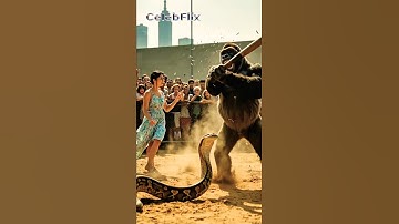 🦍Gorilla Saves Woman from Giant Python at Zoo Untamed Wildlife #zoo #python  #wildlife #viralshorts