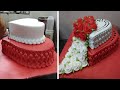 So Yummy Red and White Anniversary Cake | Anniversary Heart Shape Cake