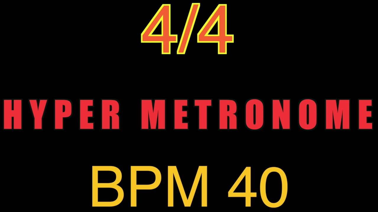 HYPER METRONOME 4/4 16 BARS (CountIn 1Bar) BPM40 TO BPM 200 YouTube