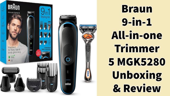 Braun 9 in 1 Trimmer Review - MGK5280 All in One Beard Trimmer and Hair  Clippers - YouTube