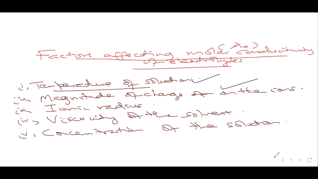 ⁣ELECTROCHEMISTRY  (FACTORS AFFECT ING molar conductivity)