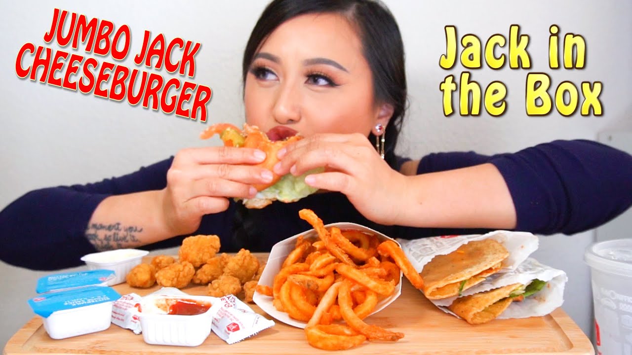 🍔JUMBO JACK CHEESEBURGER MEAL CURLY FRIES 🍟 POPCORN CHICKEN 2
