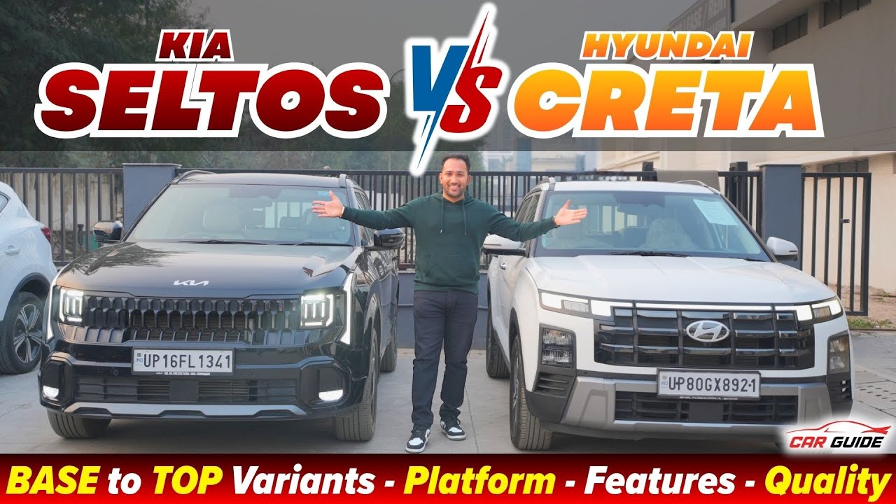 Kia Seltos VS Hyundai Creta 🔥 Best SUV of India ? Safety - Petrol - Diesel ? Better than Sierra ? 🤯