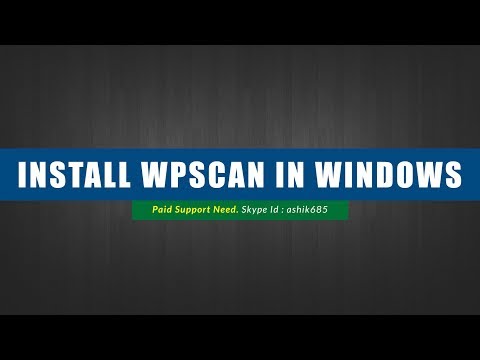 How to Install wpscan in Windows 8.1