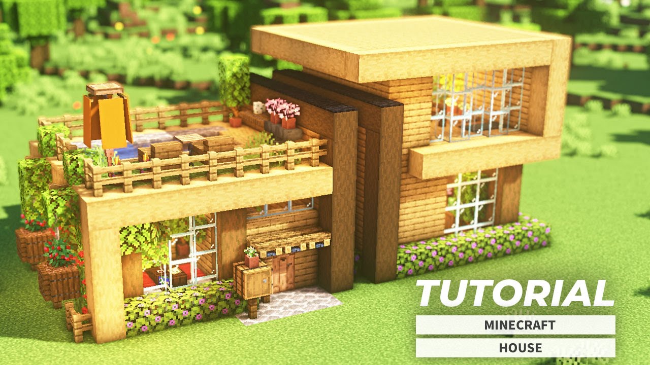 Minecraft: How to Build a Simple Survival House Tutorial | 木で作る簡単サバイバル ...
