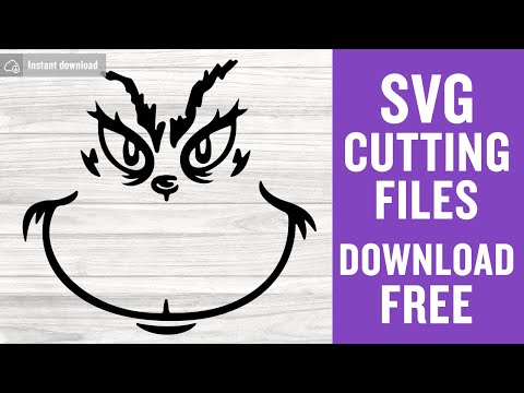 Grinch Face Svg Cutting Files for Cricut Vector Instant Download