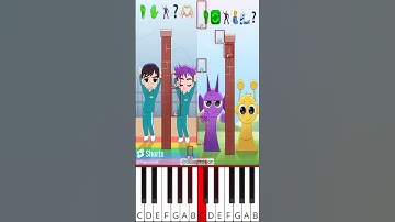 Twin Telepathy Challenge Compilat Edition | Squid Game (@tieanimation) - Octave Piano Tutorial
