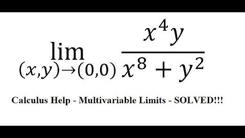 Calculus Help: Multivariable Limits - lim ((x,y)→(0,0))⁡ (x^4 y)/(x^8+y^2 ) - Techniques