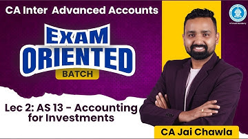 Demo: Lec 2 | AS 13 | CA Inter Exam Oriented Batch for Jan/May