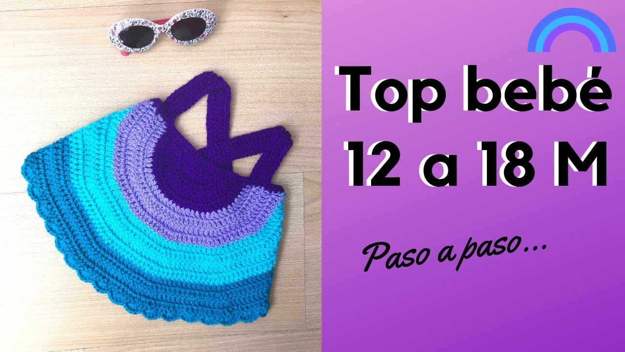 TOP BLUSA DE VERANO PARA NIÑA 👧 TEJIDA A CROCHET 🌈 PASO A PASO!! 