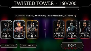 Boss Match 160 Part 1. Twisted Fatal Tower + Reward. MK Mobile. 146-160
