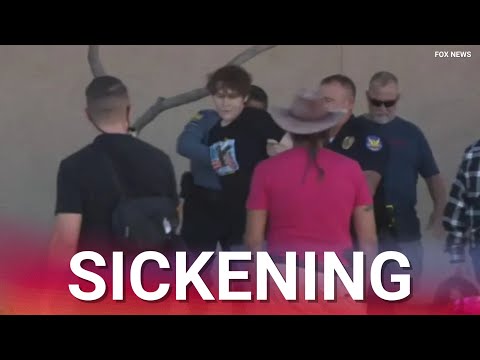 Agitator tackled to the ground and arrested after vandalising Charlie Kirk's memorial