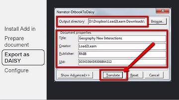 Create a DAISY book from Word - Load2Learn Tutorial