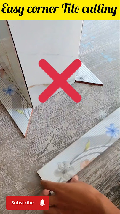 Easy Corner Tile Design And Cutting Idea 💡✅#construction #tilecutting #tricks #top #top10