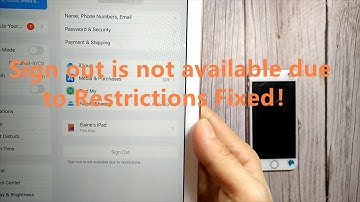 Fix Sign Out is not Available due to Restrictions - Sign out of Apple ID on iPhone or iPad