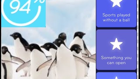 94 % Percent Sports Played without a ball, Something you can open & penguins photo