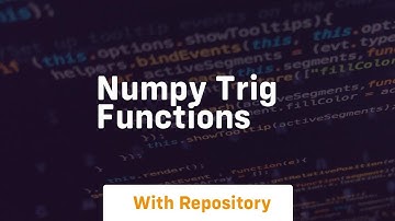 numpy trig functions