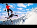 Flying on snow in la personal aircraft drone human flight machine  skysurfer hoverboard manned