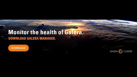 Galera Manager Managed Galera Clusters For You