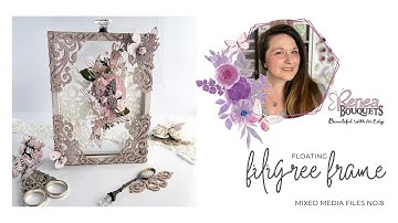 Floating Filigree Mixed Media Frame Tutorial | Paper Crafting | Reneabouquets Chipboard, Butterflies