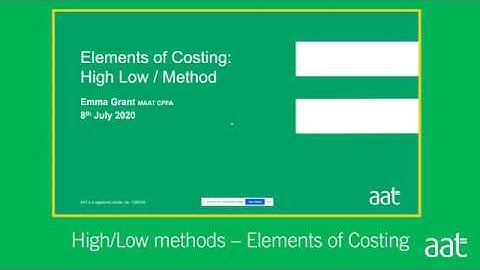 AAT | The High/Low method webinar for AAT